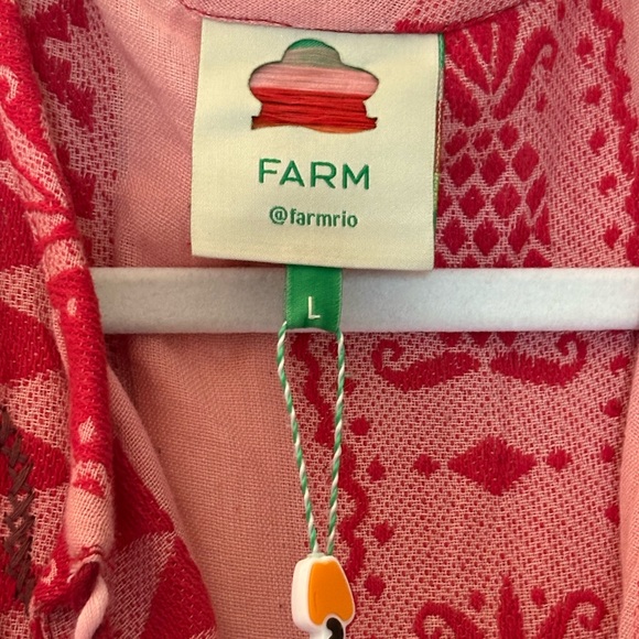 NWT FARM Rio Red and Pink Floral Long-Sleeve Maxi Dress - Picture 5 of 11